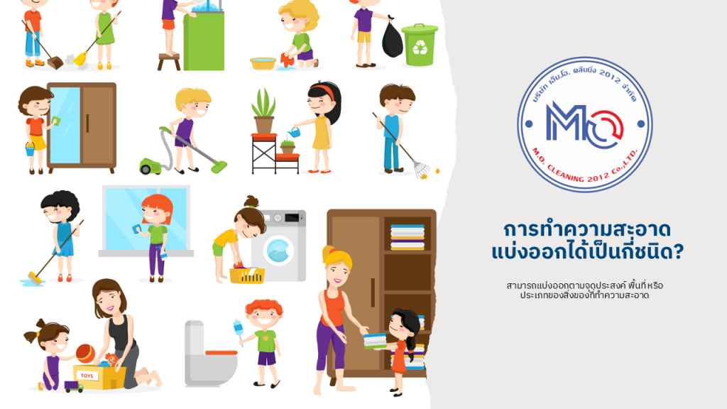 การทำความสะอาด แบ่งออกได้เป็นกี่ชนิด