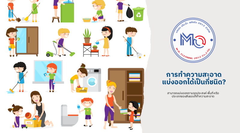 การทำความสะอาด แบ่งออกได้เป็นกี่ชนิด