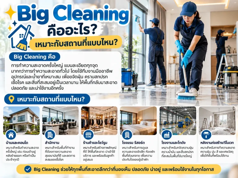 Big Cleaning คืออะไร เหมาะกับสถานที่แบบไหน